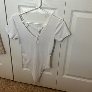 ribbed white body suit